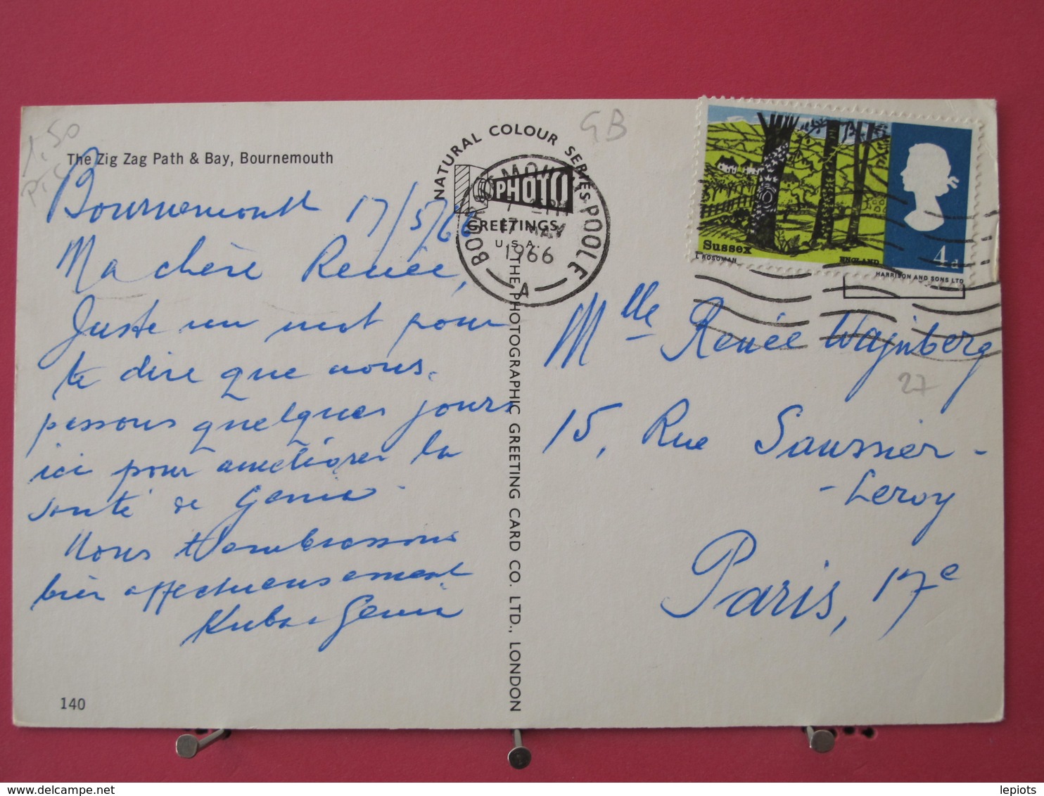 Visuel Pas Très Courant - Angleterre - Bournemouth - The Zig Zag Path & Bay - 1966 - Joli Timbre - Scans Recto Verso - Bournemouth (from 1972)