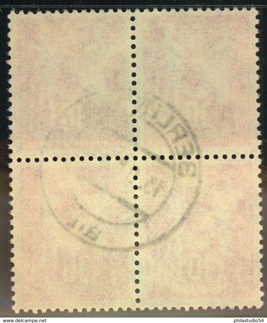 1949, 30 Pfg. Postgewerkschaft In Fast Zentrisch Gestempelten (BERLIN W 8) Viererblock - Used Stamps