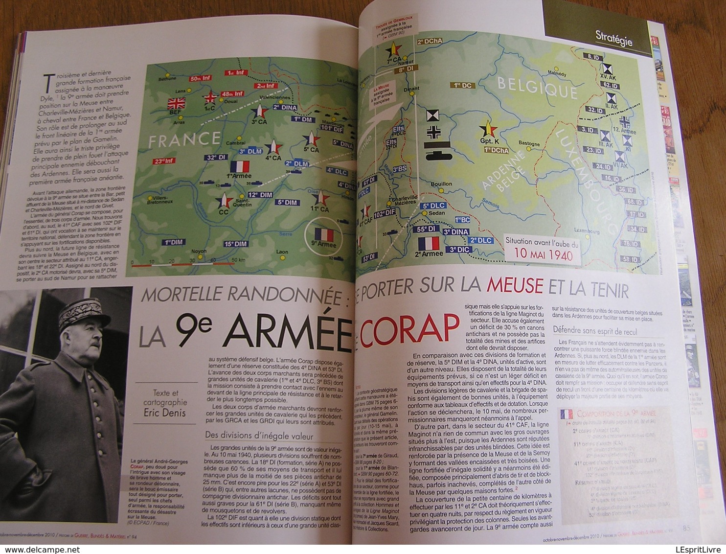 GBM Guerre Blindés Matériel N° 94 Guerre 40 45 Mai 40 46 BCC Montcornet Ardennes Chars B 9 è Armée Meuse Lances Fascines