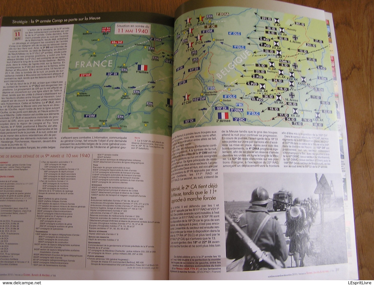 GBM Guerre Blindés Matériel N° 94 Guerre 40 45 Mai 40 46 BCC Montcornet Ardennes Chars B 9 è Armée Meuse Lances Fascines