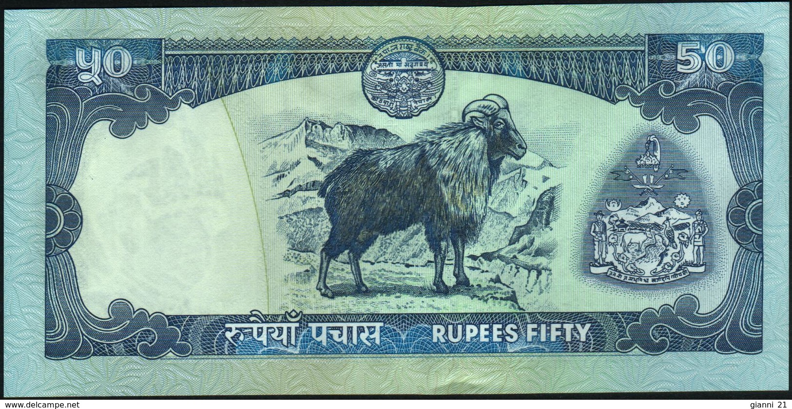 NEPAL - 50 Rupees Nd.(2002-2005) {blue Portrait} UNC P.48 B - Nepal