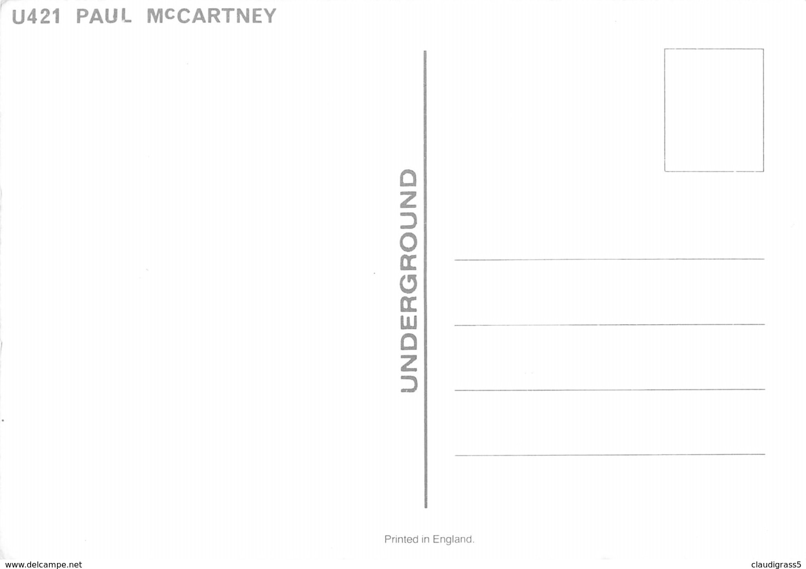 0667 "PAUL MC CARTNEY" ANIMATA. CART. ORIG. NON SPED. - Cantanti E Musicisti