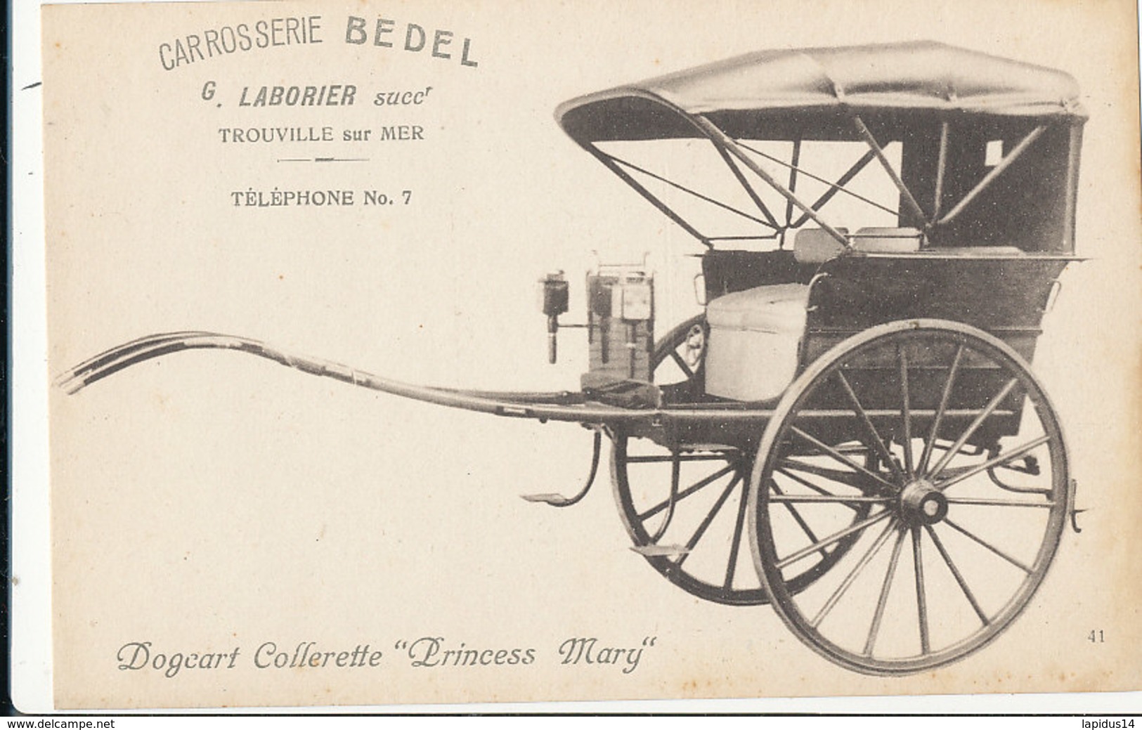 AN 574 / C P A -     (14)   CARROSSERIE    BEDEL  DOGCART COLLERETTE PRINCESS MARY - Andere & Zonder Classificatie