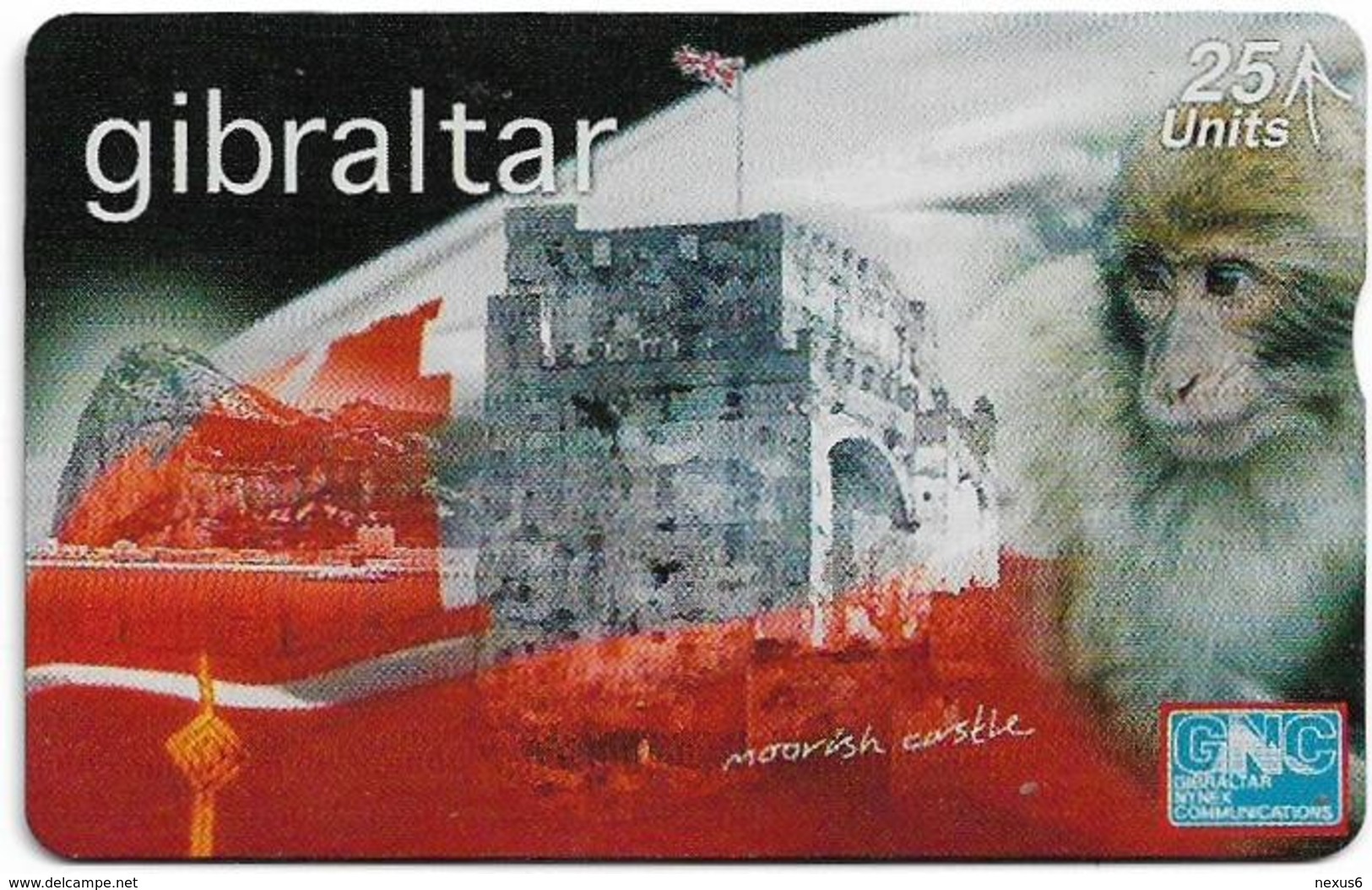 Gibraltar - GNC - Ape & Moorish Castle - L&G - 709L - 1997, 25Units, 3.000ex, Used - Gibraltar