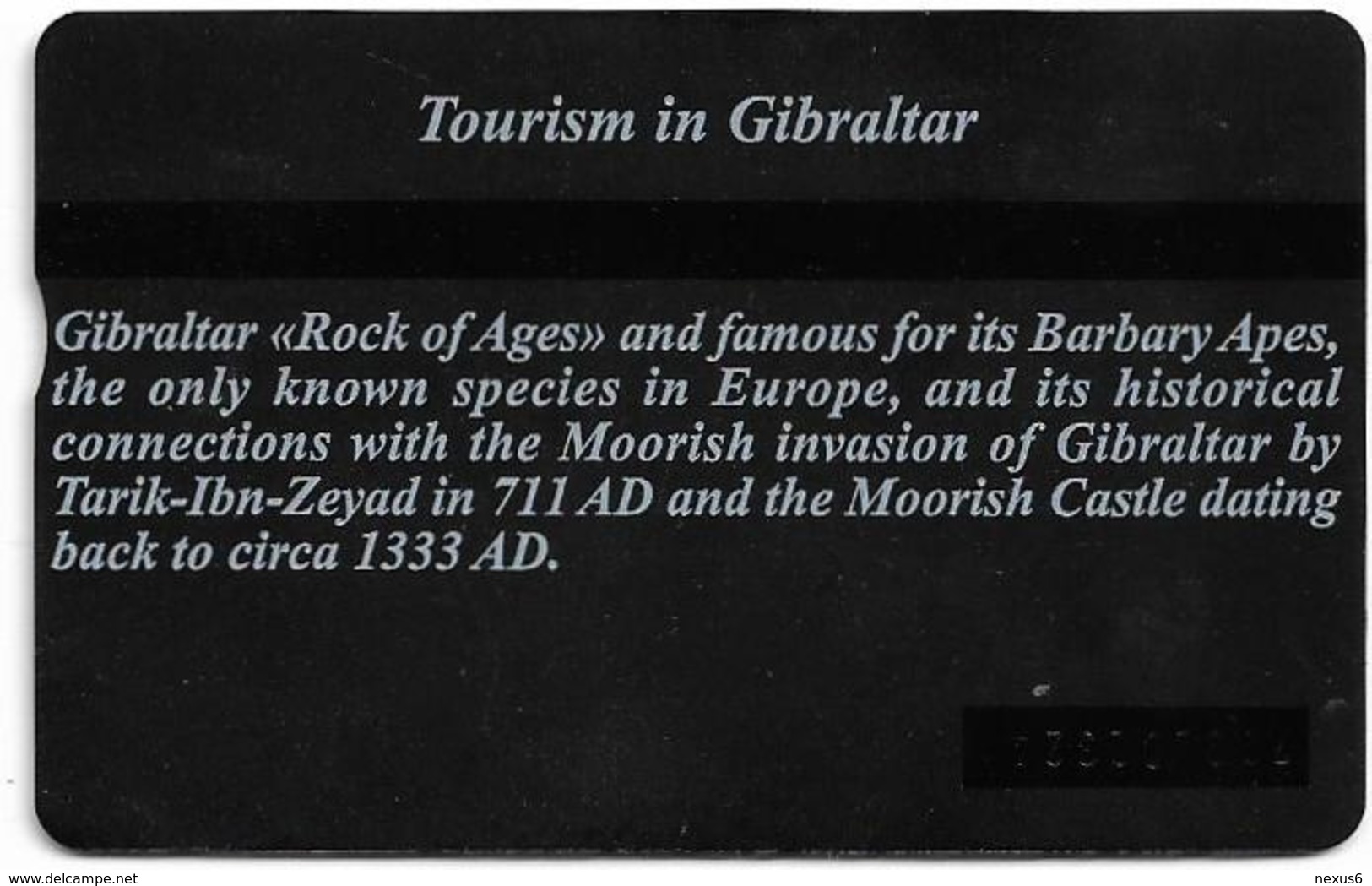 Gibraltar - GNC - Ape & Moorish Castle - L&G - 709L - 1997, 25Units, 3.000ex, Used - Gibraltar