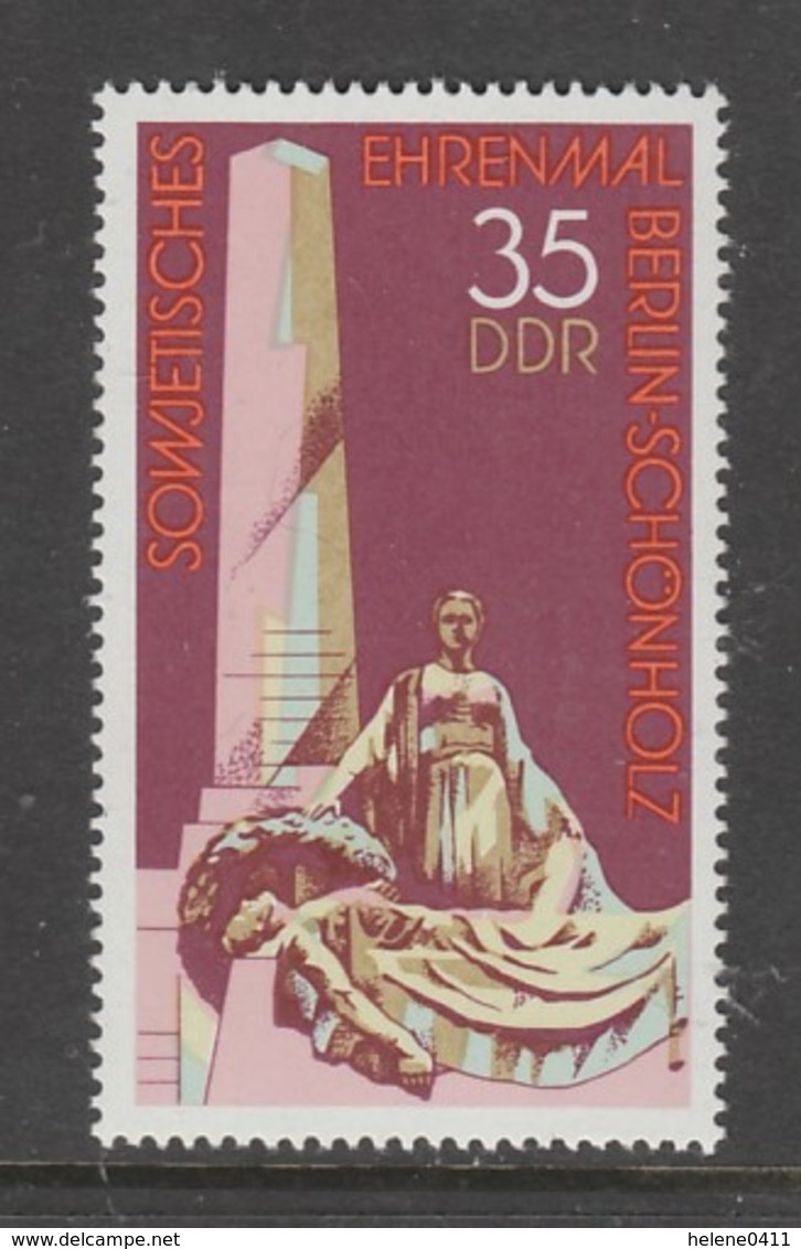 TIMBRE NEUF D'ALLEMAGNE ORIENTALE - MONUMENT COMMEMORATIF SOVIETIQUE, A BERLIN-SCHÖNHOLZ N° Y&T 1933 - 2. Weltkrieg