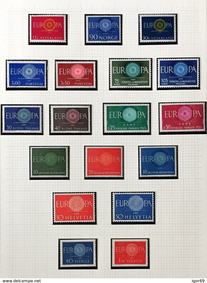1960 Europa-CEPT  Complete Year Set - 1960