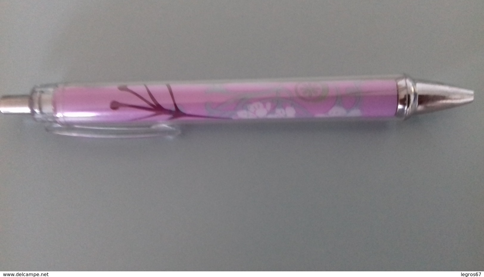 STYLO  FLEURS MAUVE - Stylos