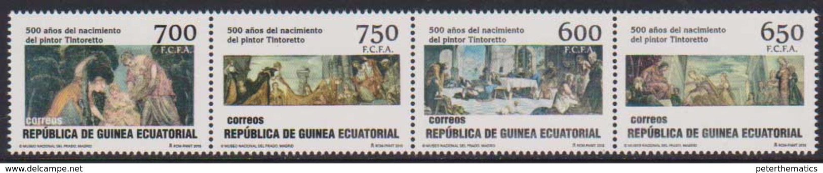 EQUATORIAL GUINEA, 2018, MNH,ART, PAINTINGS, TINTORETTO, 4v - Other & Unclassified