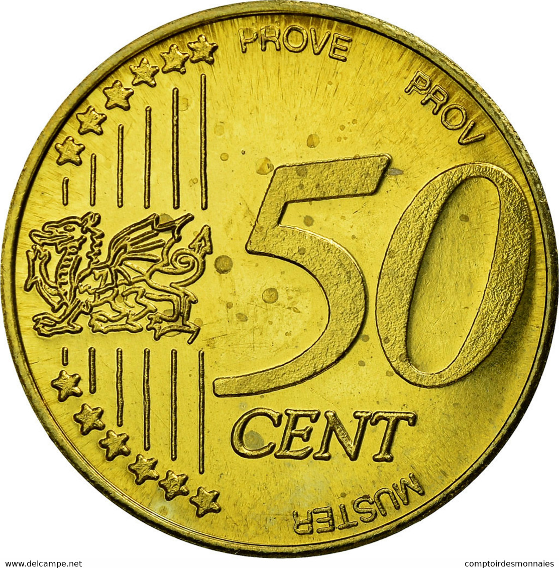 Grande-Bretagne, 50 Euro Cent, 2004, Wales, SPL, Laiton - Essais Privés / Non-officiels