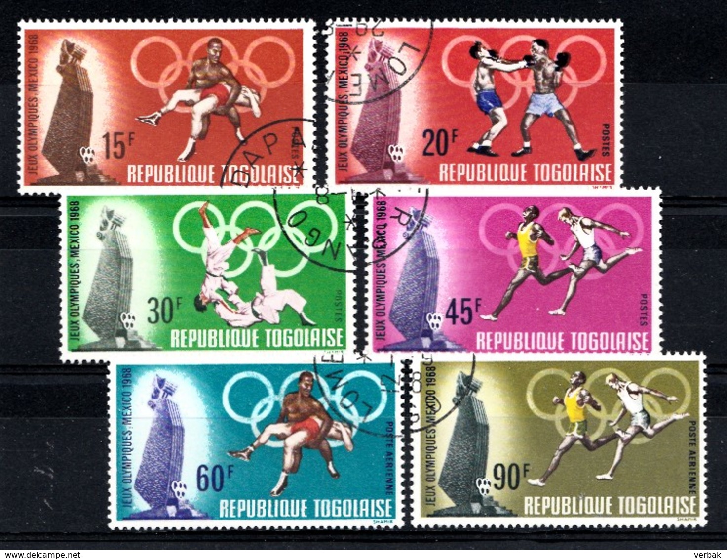 Togo 1968 Mi.nr: 661-666 Olympische Sommerspiele, Mexiko  Oblitérés / Used / Gestempeld - Summer 1968: Mexico City