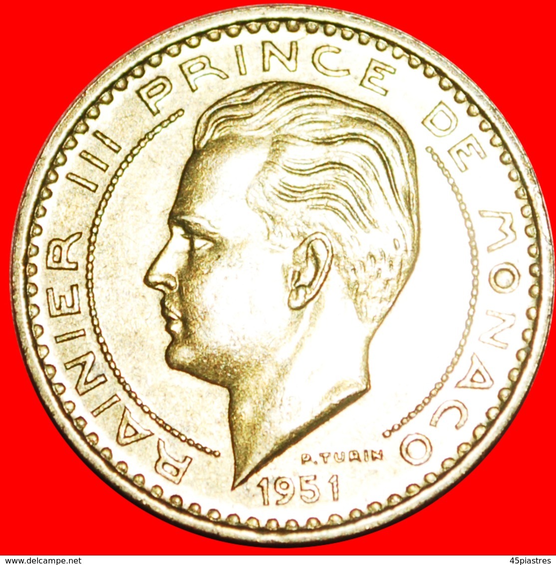 + SHIELD: MONACO ★ 20 FRANCS 1951! LOW START ★ NO RESERVE! Type 1950-1951 Of Rainier III (1949-2005) - 1949-1956 Old Francs