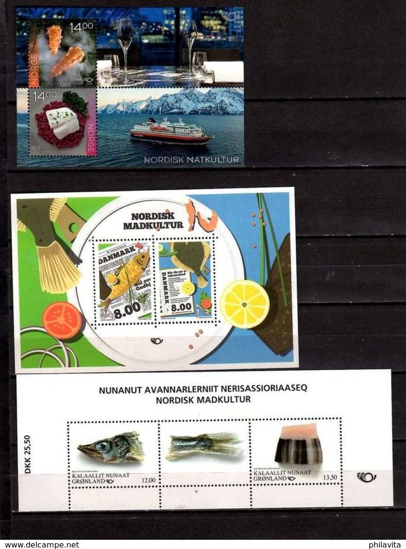 Norden 2016 - Nordic Cousine -Full Set Of All Countries -3MS +11v - All MNH** - Ernährung