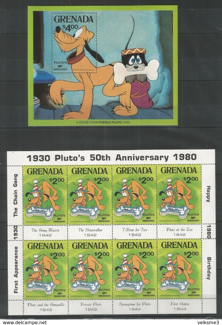 2 Pcs GRENADA - MNH - Disney - Disney