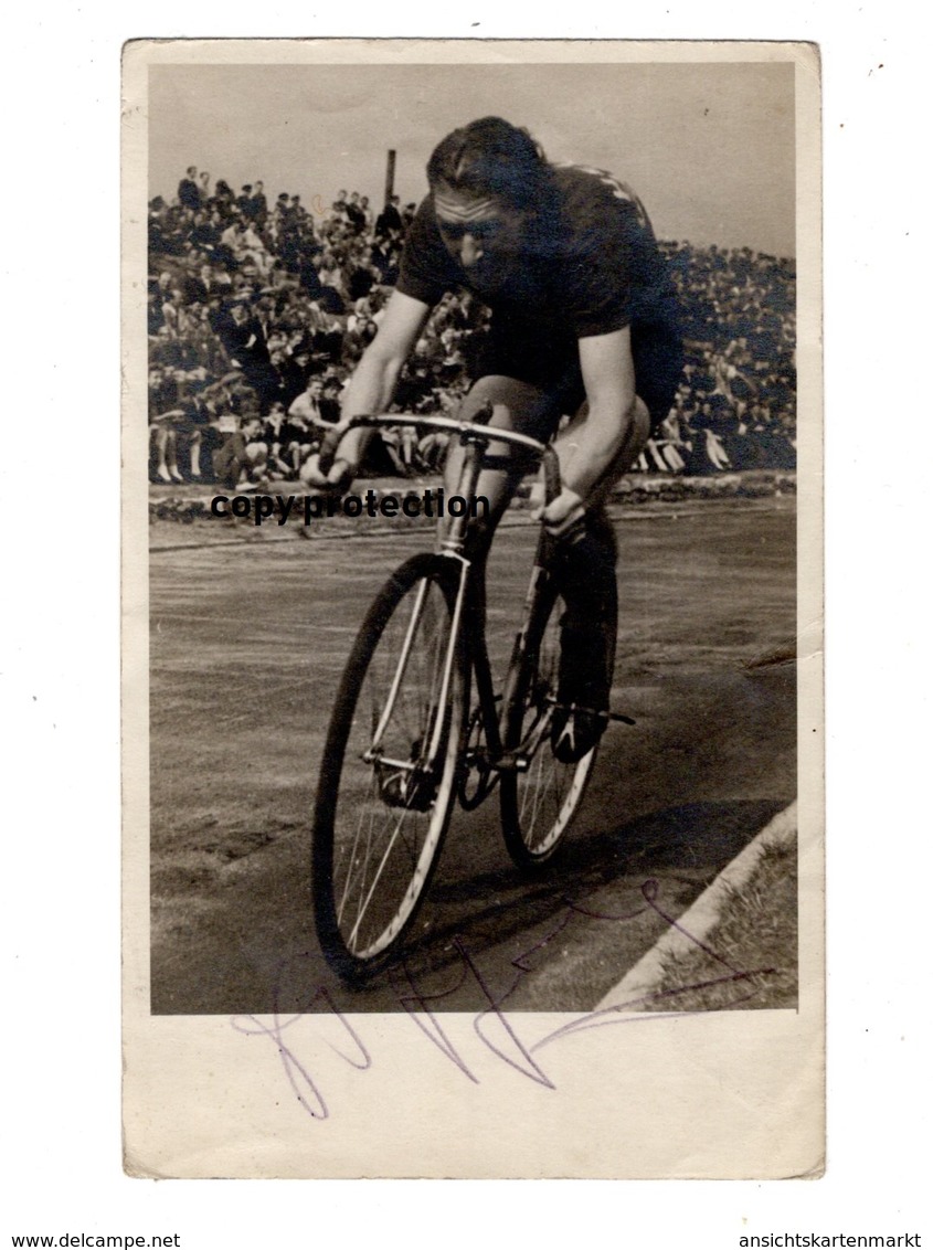 Fritz Jährling, Radrennfahrer, Radsport, Deutschland, Berlin, Mit Autogramm, Altes Foto 1949 - Radsport