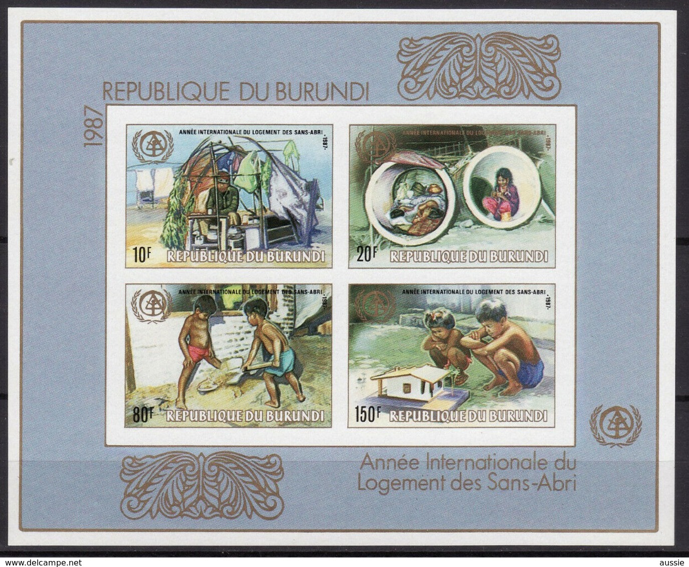 Burundi 1988 OBCn° Bloc 124A *** MNH ND Ongetand Cote 40 Euro - Neufs