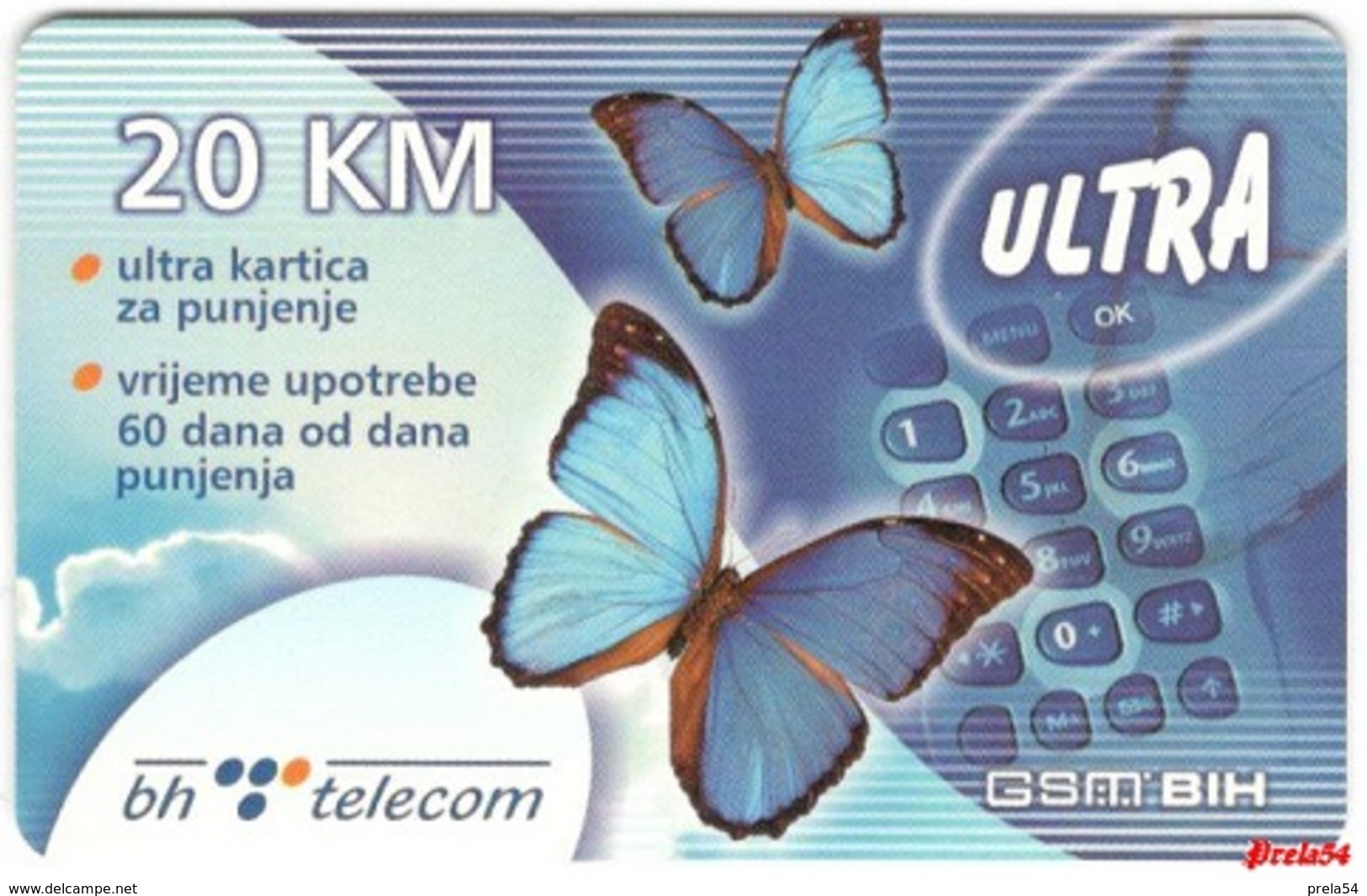Bosnia Sarajevo - ULTRA PREPAID CARD (recharge) 20 KM Bht - Bosnie