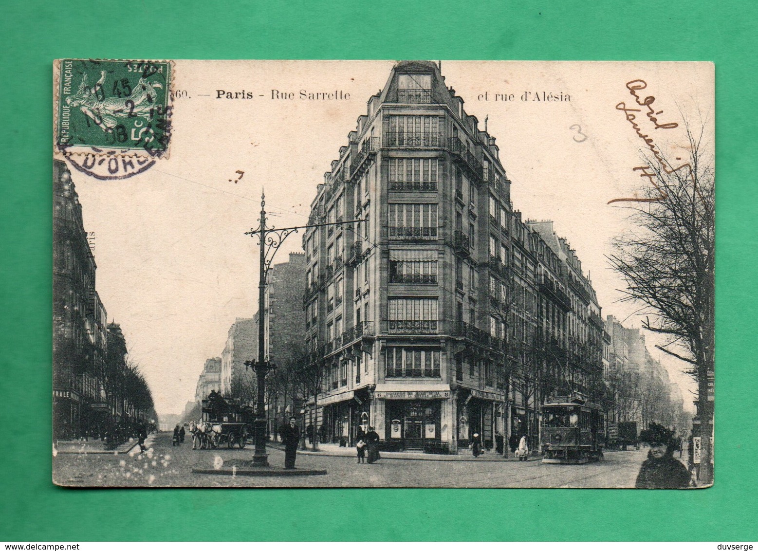 75 Paris 14eme Arrondissement Rue Sarrette Et Rue D ' Alesia ( Leger Pli Dans Un Angle Voir Scans - Arrondissement: 14