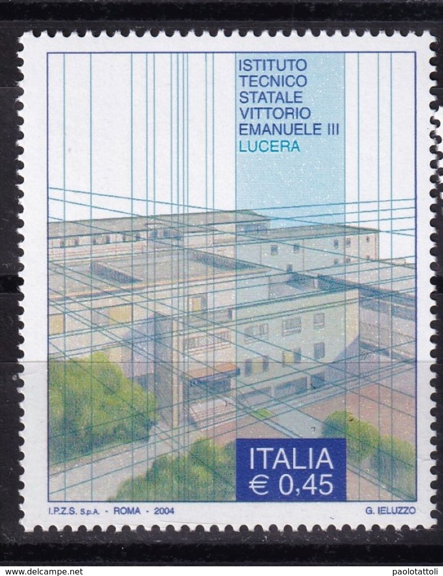 Italy, 2004- Scuole E Università.20^ Serie. Istituto Tecnico Statale Vittorio Emanuele III. MNH - 2001-10: Nieuw/plakker