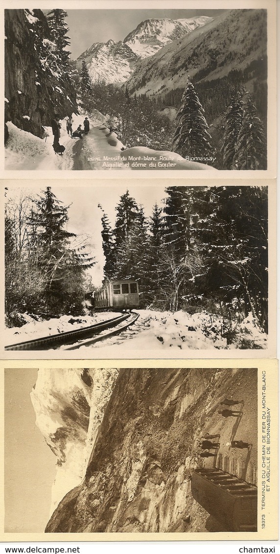 74 SAINT GERVAIS LE FAYET LOT TROIS CARTES TRAMWAY DU MONT BLANC GLACIER DE BIONNASSAY - Saint-Gervais-les-Bains