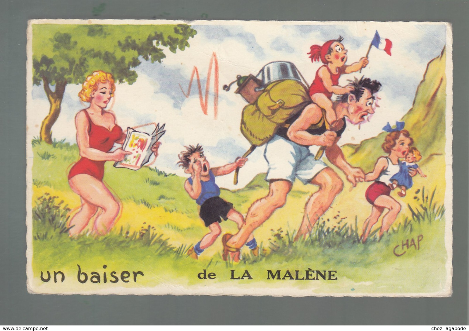 CP (48) Un Baiser De La Malène  -  Illustrateur Chaperon - Other & Unclassified
