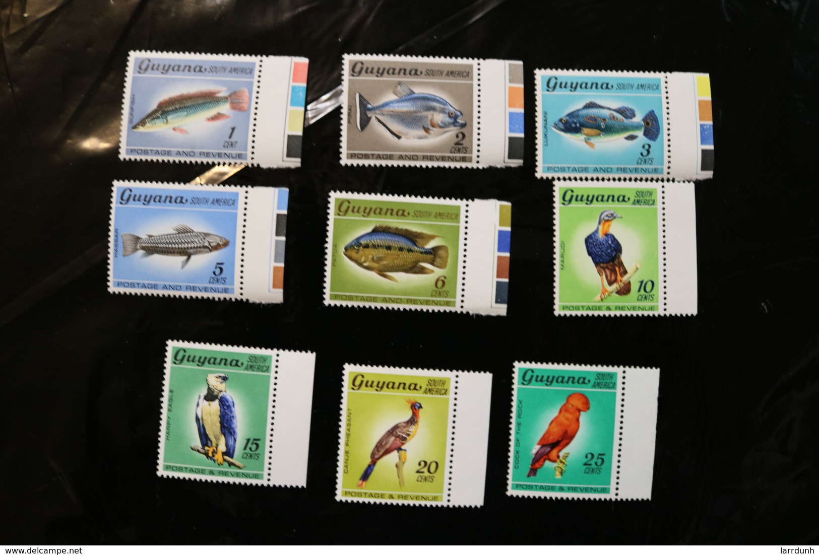 Guyana 39-47 Birds  MNH 1968 A04s - Guyana (1966-...)