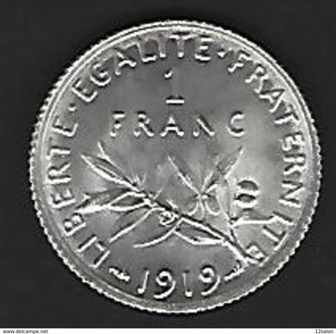 FRANCE ARGENT 1 FRANC 1919 - Autres & Non Classés