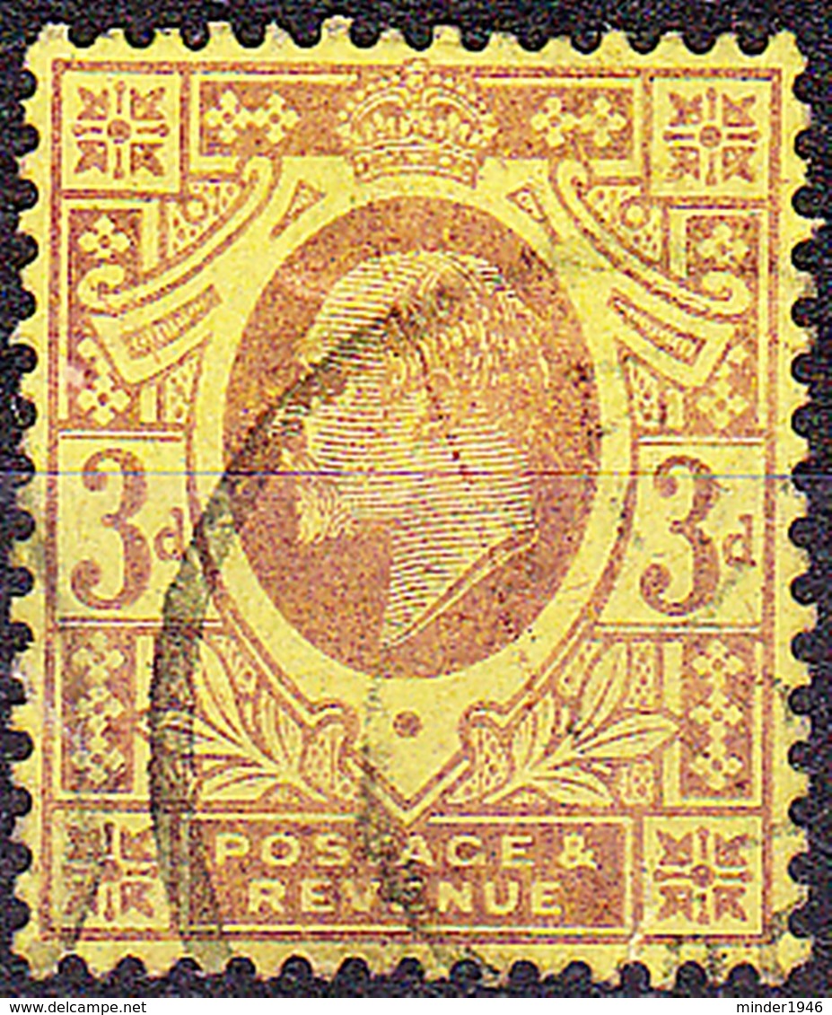 GREAT BRITAIN 1902 KEVII 3d Dull Purple/Orange-Yellow SG232 Used - Neufs