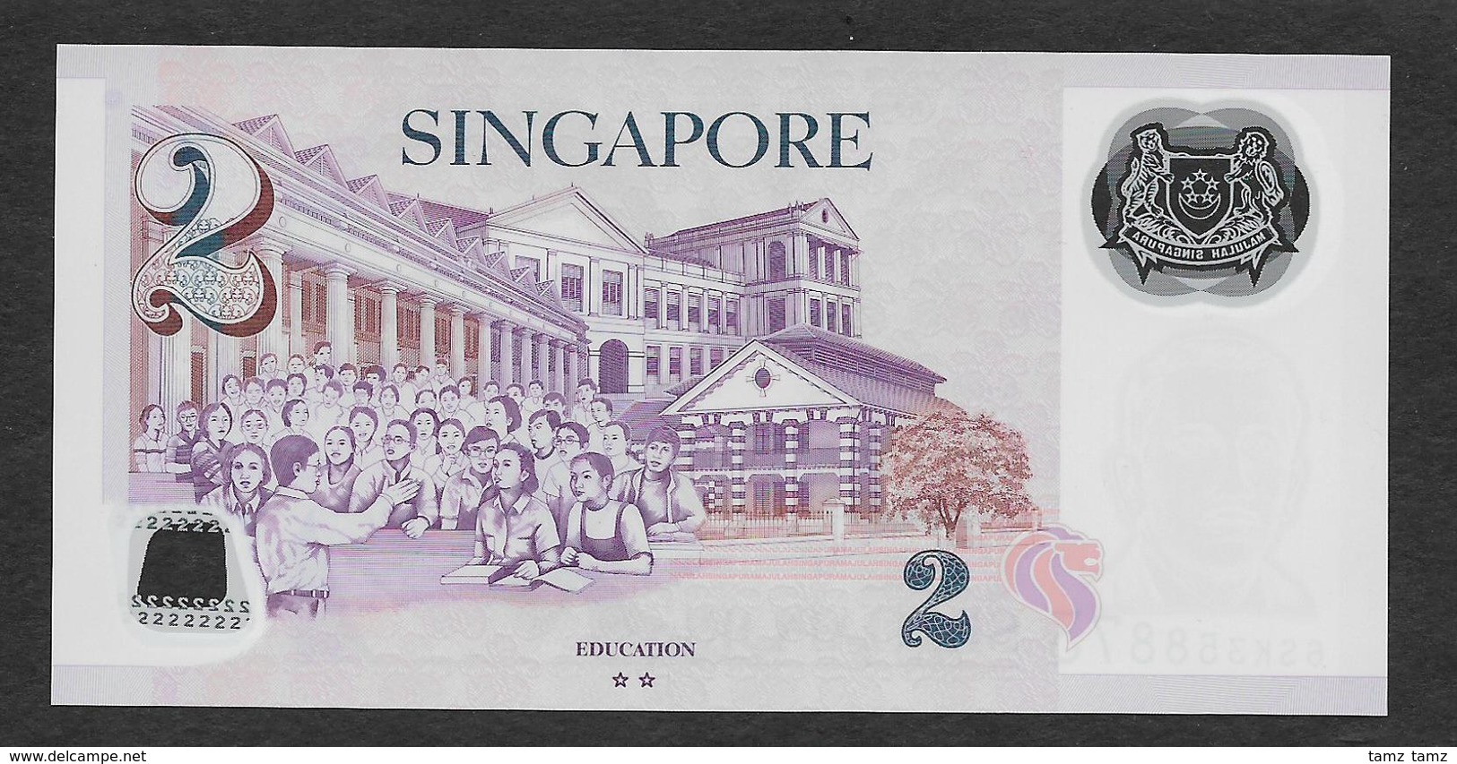 Singapore 2 Dollars Polymer 2017 UNC - Singapore