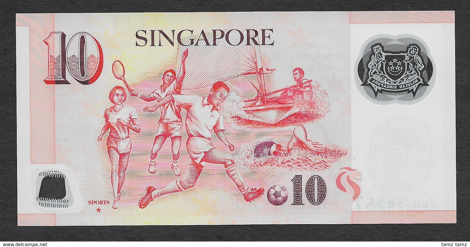 Singapore 10 Dollars Polymer 2016 UNC - Singapore