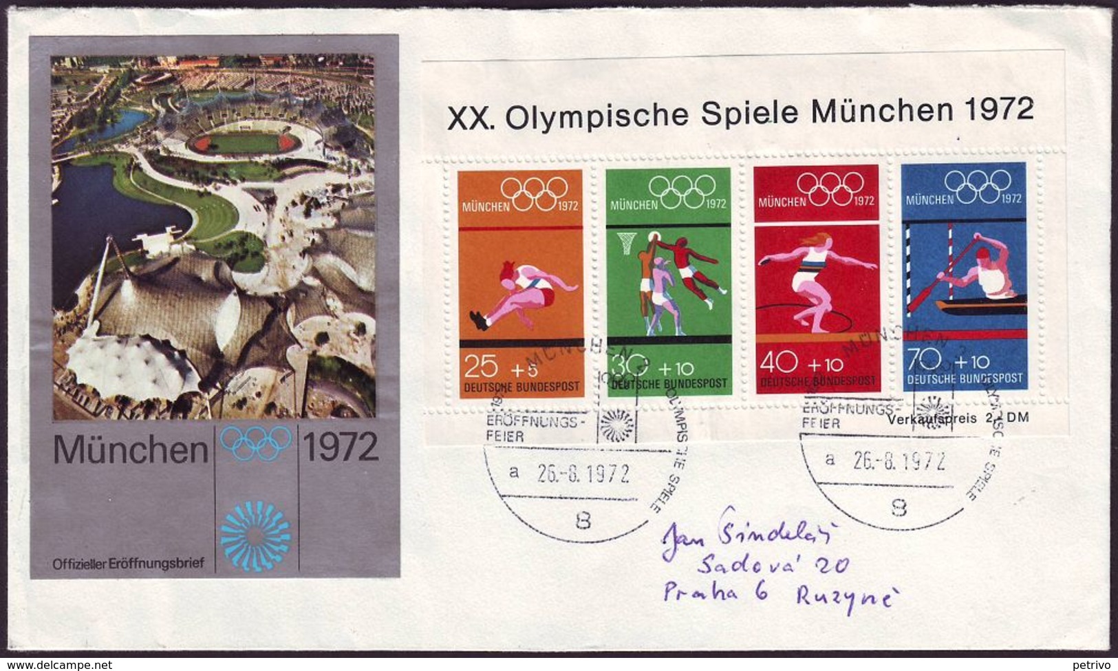 Germany - 1972 N - Olympic Games 1972  - Letter - Zomer 1972: München