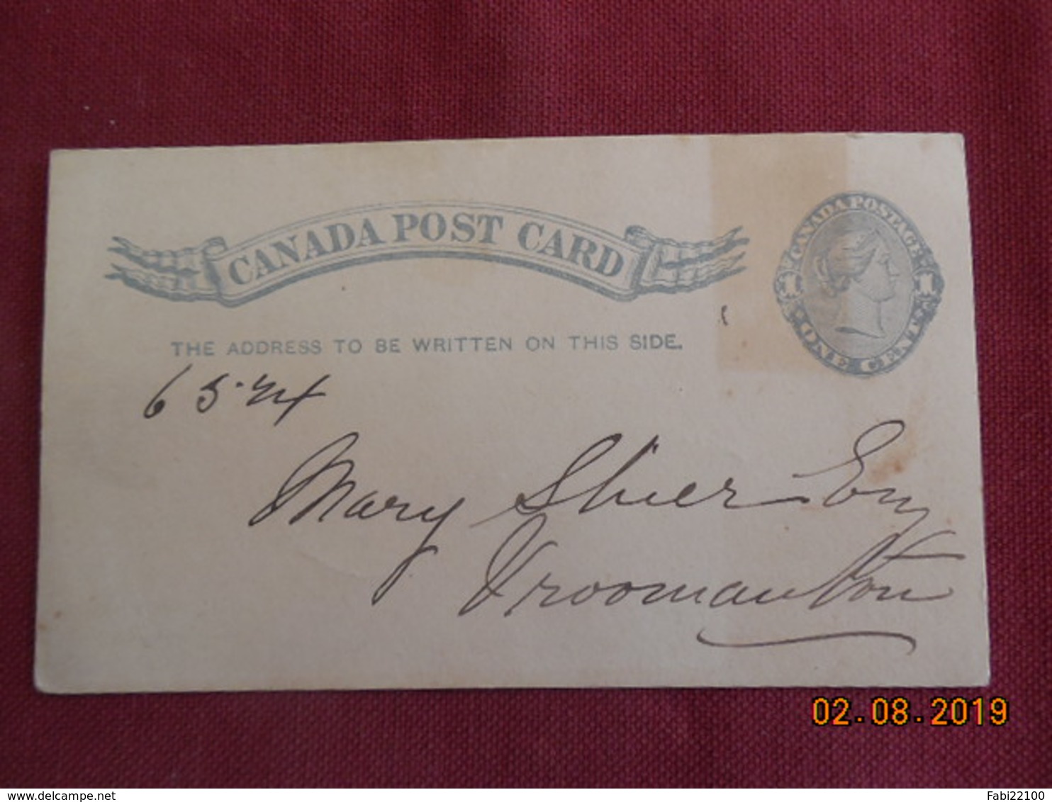Entier Postal De 1890 Du Canada - 1860-1899 Règne De Victoria