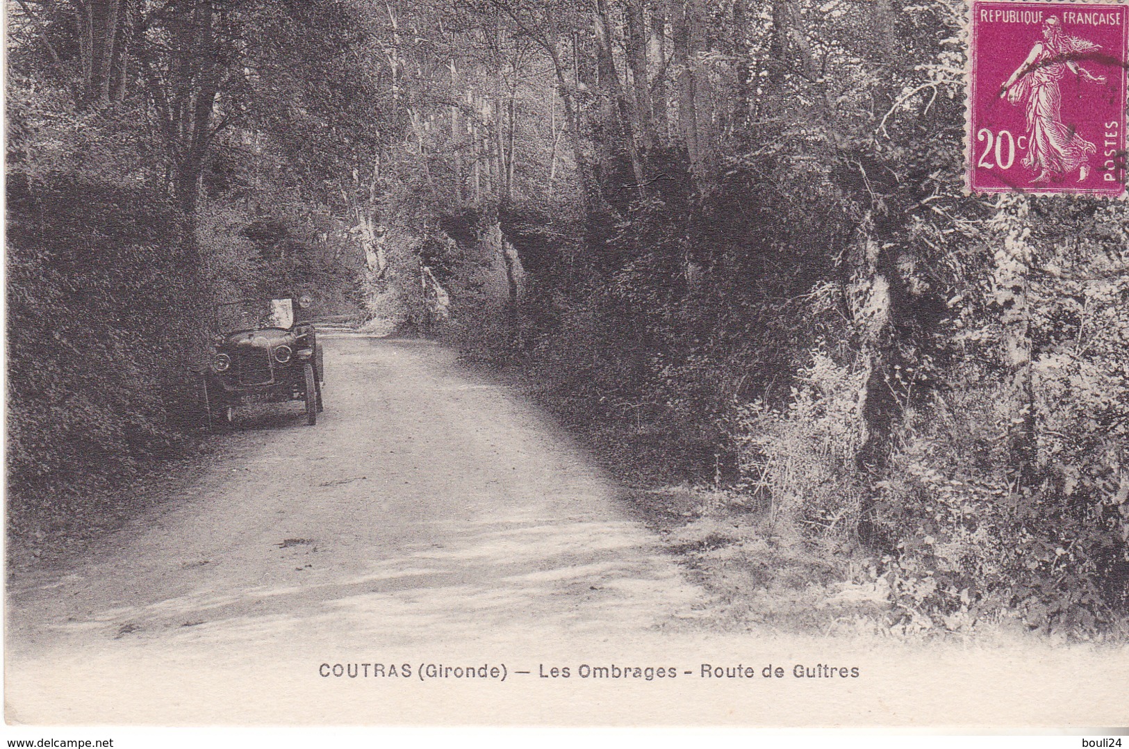 AVIT18- COUTRAS    EN GIRONDE LES OMBRAGES ROUTE DE GUITRES      CPA  CIRCULEE TRES RARE - Autres & Non Classés