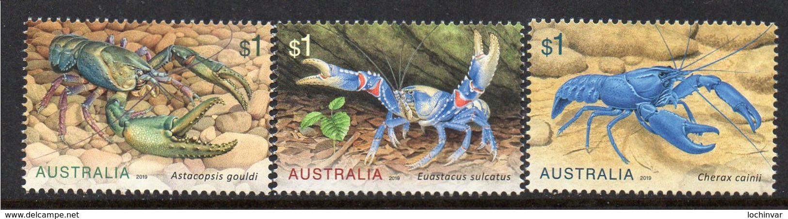 AUSTRALIA, 2019 FRESHWATER CRAYFISH 3 MNH - Neufs