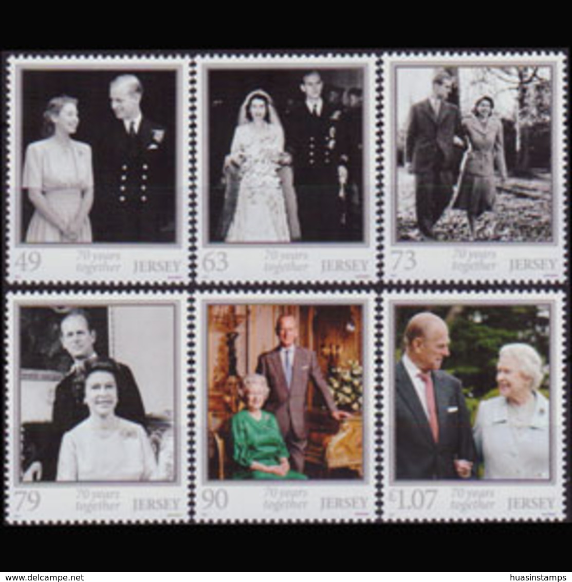 JERSEY 2017 - Diamond Wedding Set Of 6 MNH - Jersey