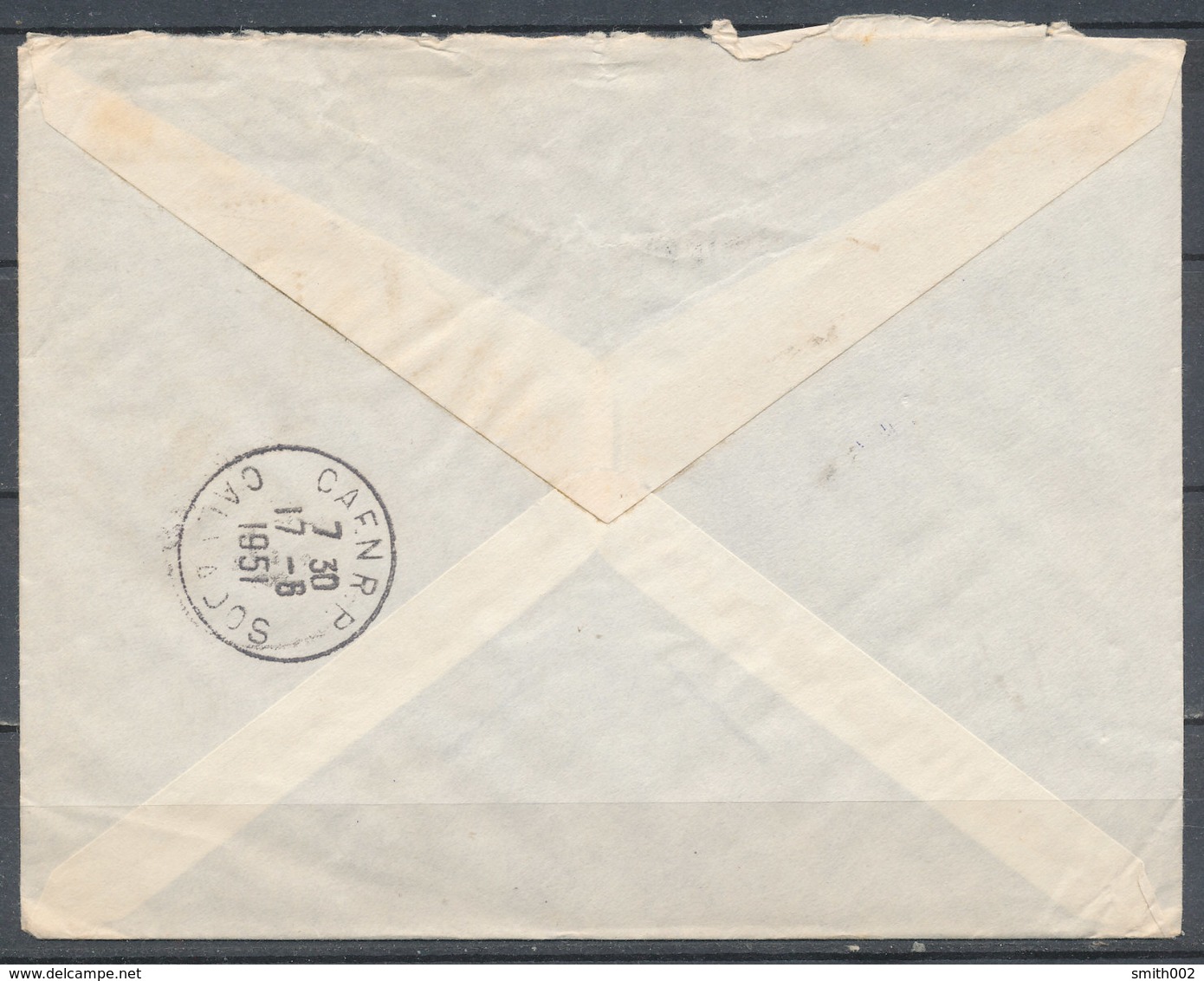 FRANCE - 18.6.1951, Reco Cover From AMIENS To CAEN (Calvados) - 1921-1960: Modern Period