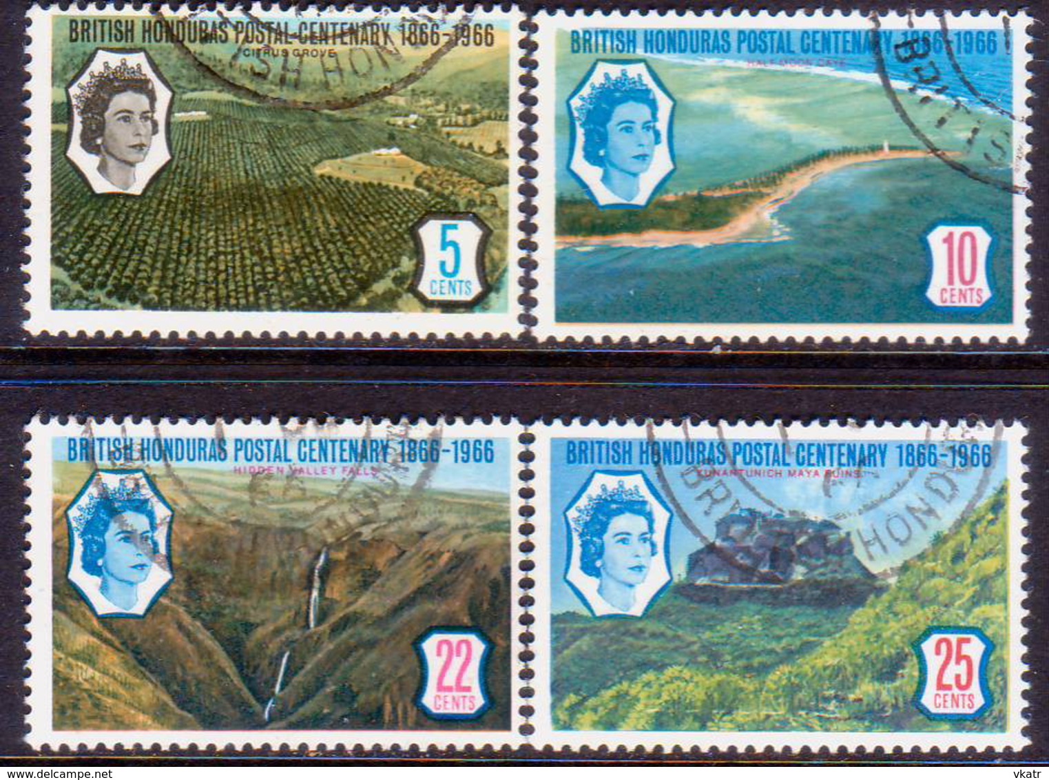 British Honduras 1966 SG #235-38 Compl.set Used Stamp Centenary - Brits-Honduras (...-1970)