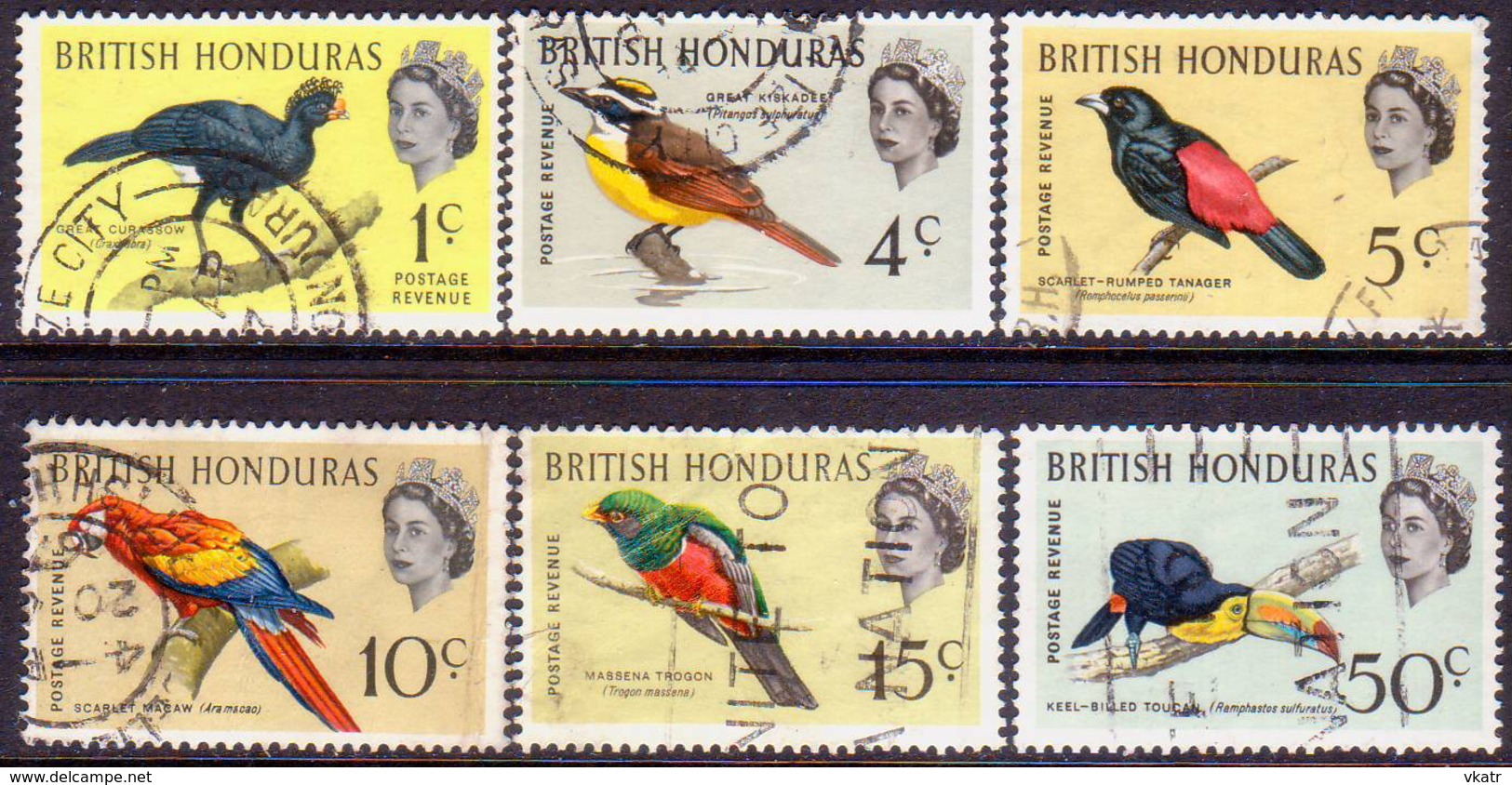 British Honduras 1967 SG #239//45 Part.set(only 2c Missing) Used Wmk Mult.Crown Block CA 10c Has A Tiny Crease - British Honduras (...-1970)