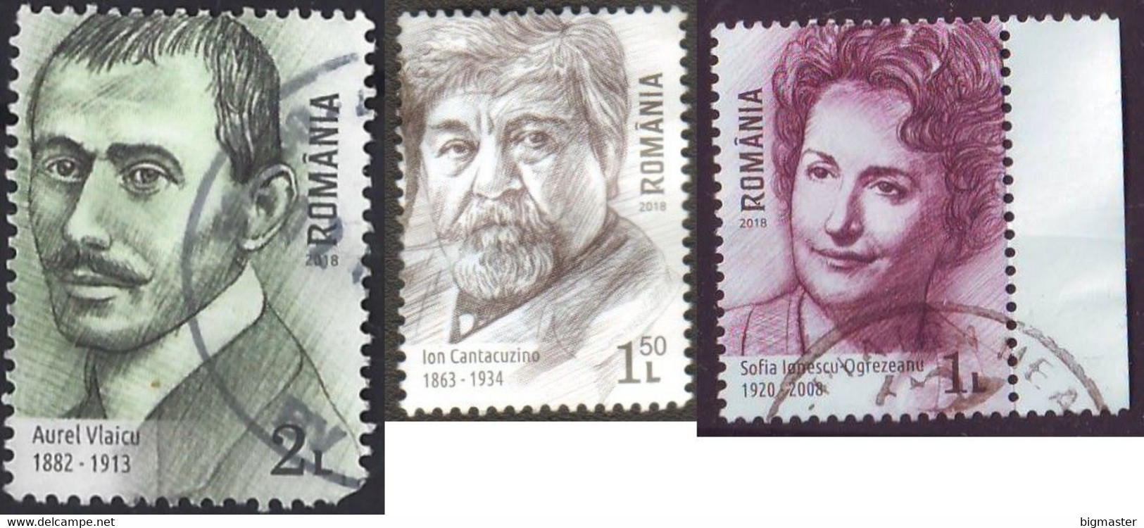 Romania 2018 Aurel Vlaicu, Ion Cantacuzino,Sofia Ionescu 3 Val Fu - Used Stamps