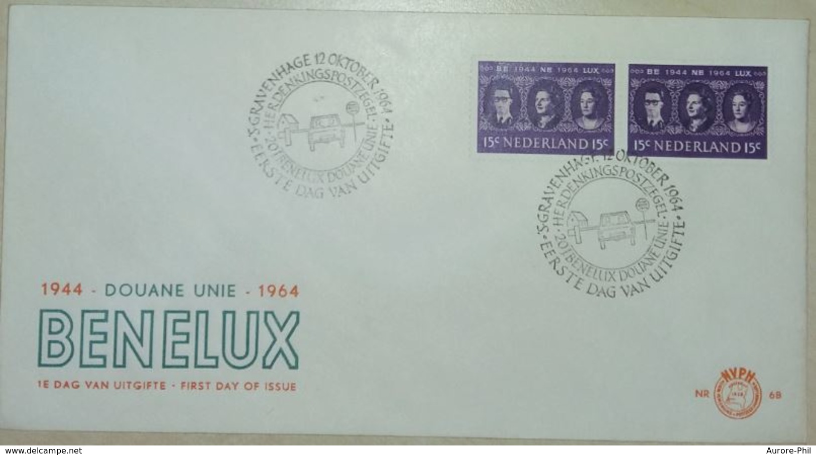 FDC Pays-Bas Union Douanière Benelux 1944 - 1964 / FDC Néderland  Douane Unie Benelux 1944-1964 - Politie En Rijkswacht