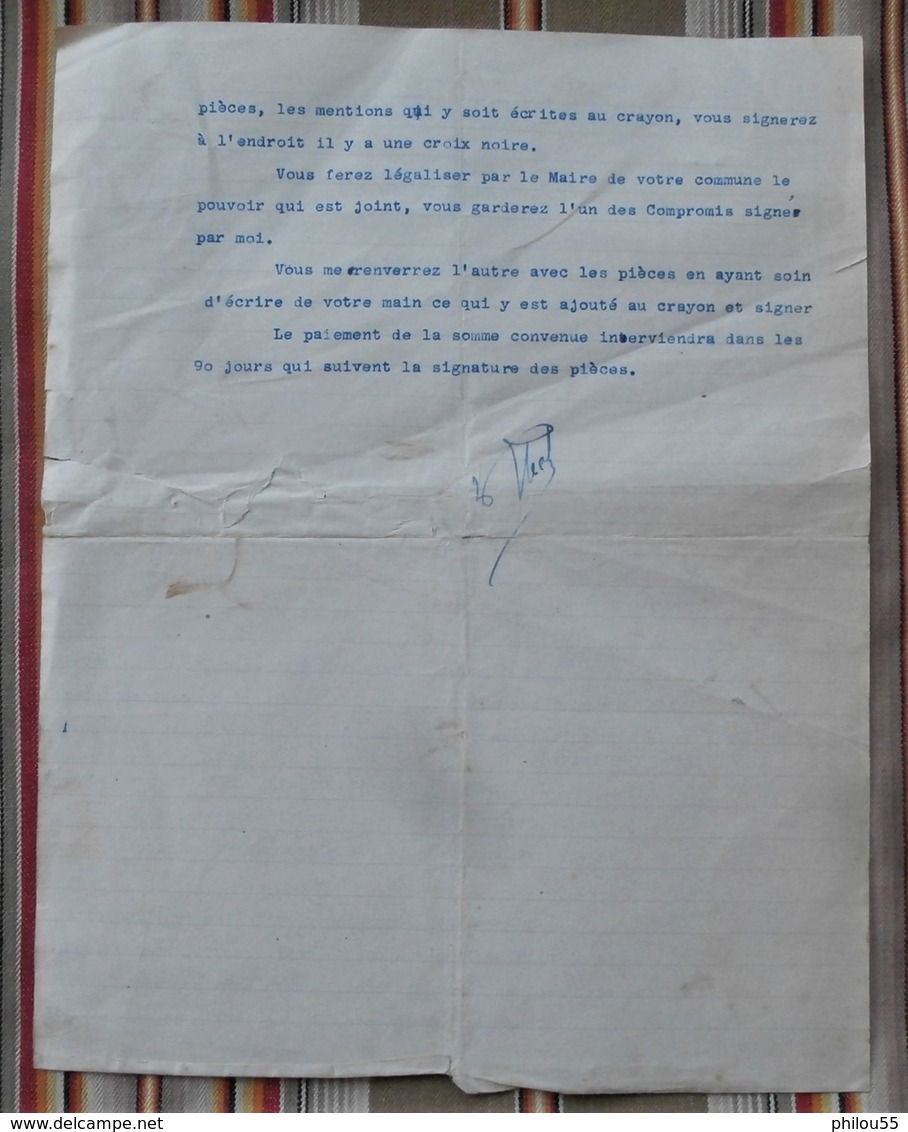 Lettre 55 VERDUN CAFE DU PALAIS  J. Leclere 1930 Etat - 1900 – 1949