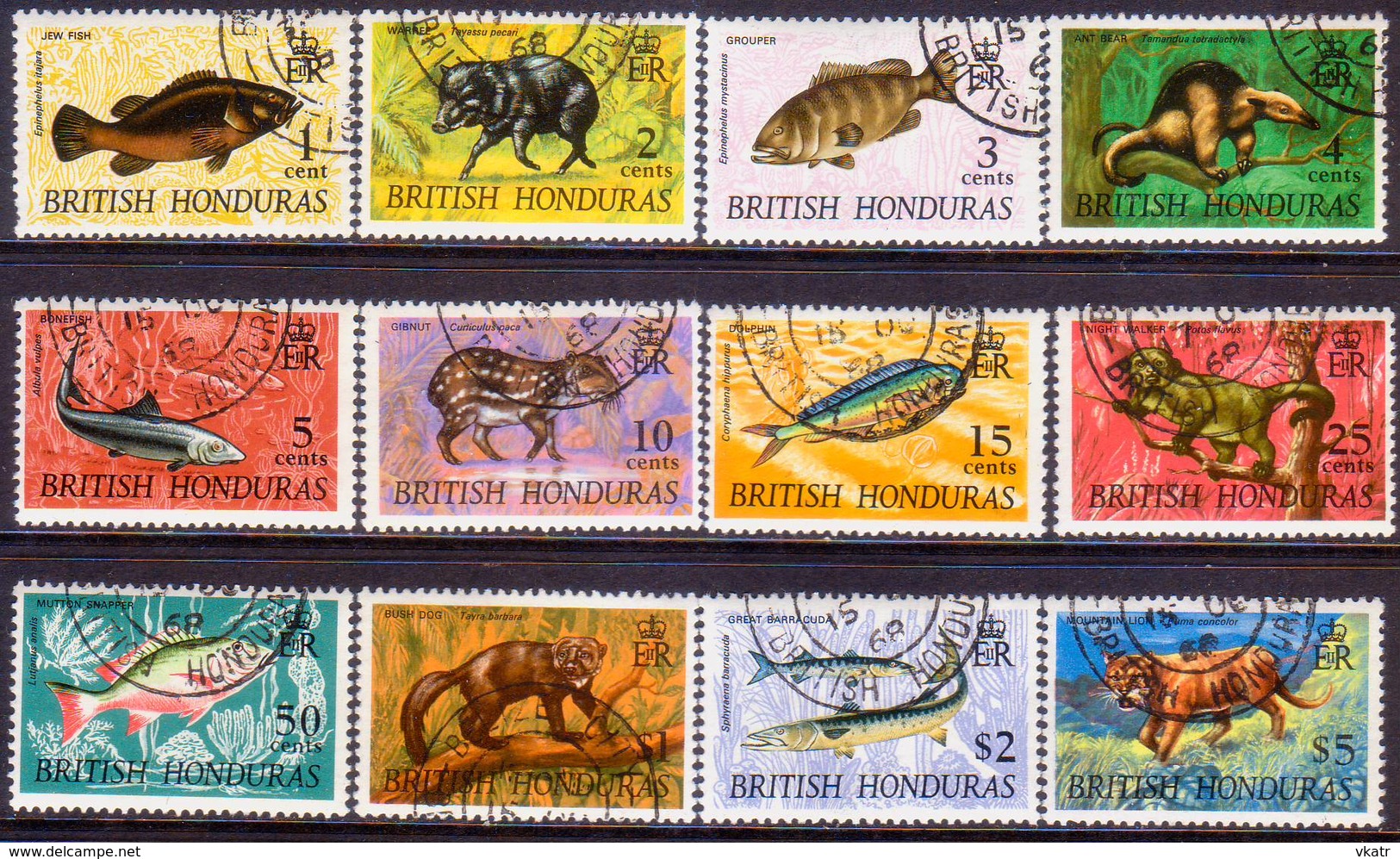 British Honduras 1968 SG #254-55 Compl.set Used Wildlife - Britisch-Honduras (...-1970)