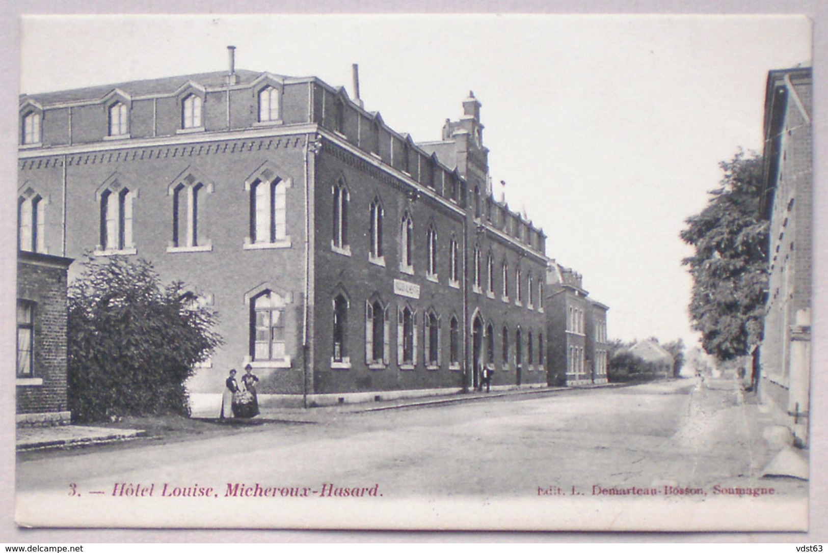 MICHEROUX HASARD 1917 HOTEL LOUISE Animée - Cachet Censure Allemande - Ed. Demarteau Bosson, Soumagne - Soumagne