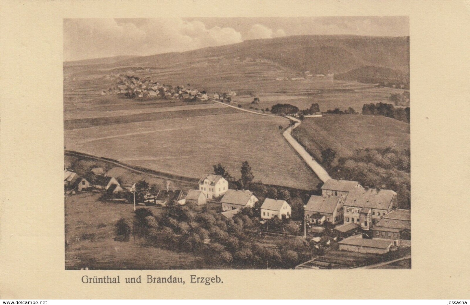 AK -Tschechien GRÜNTHAL Und BRANDAU (Brandov U. Zeleny Dul) Im Erzgebirge 1928 - Tschechische Republik