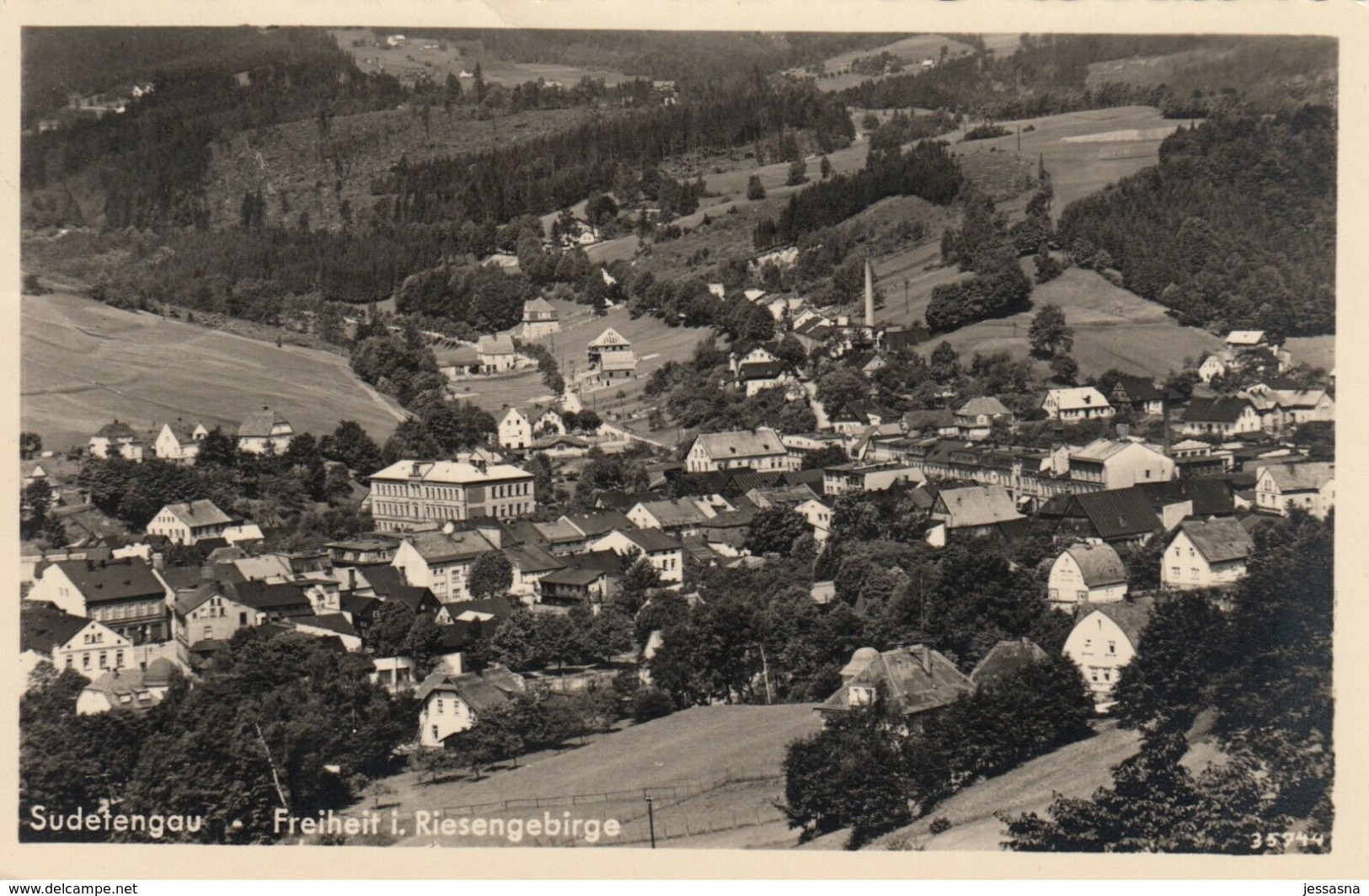 AK - (Sudetengau) FREIHEIT (Svoboda Nad Upou) - Panorama 1939 - Tschechische Republik