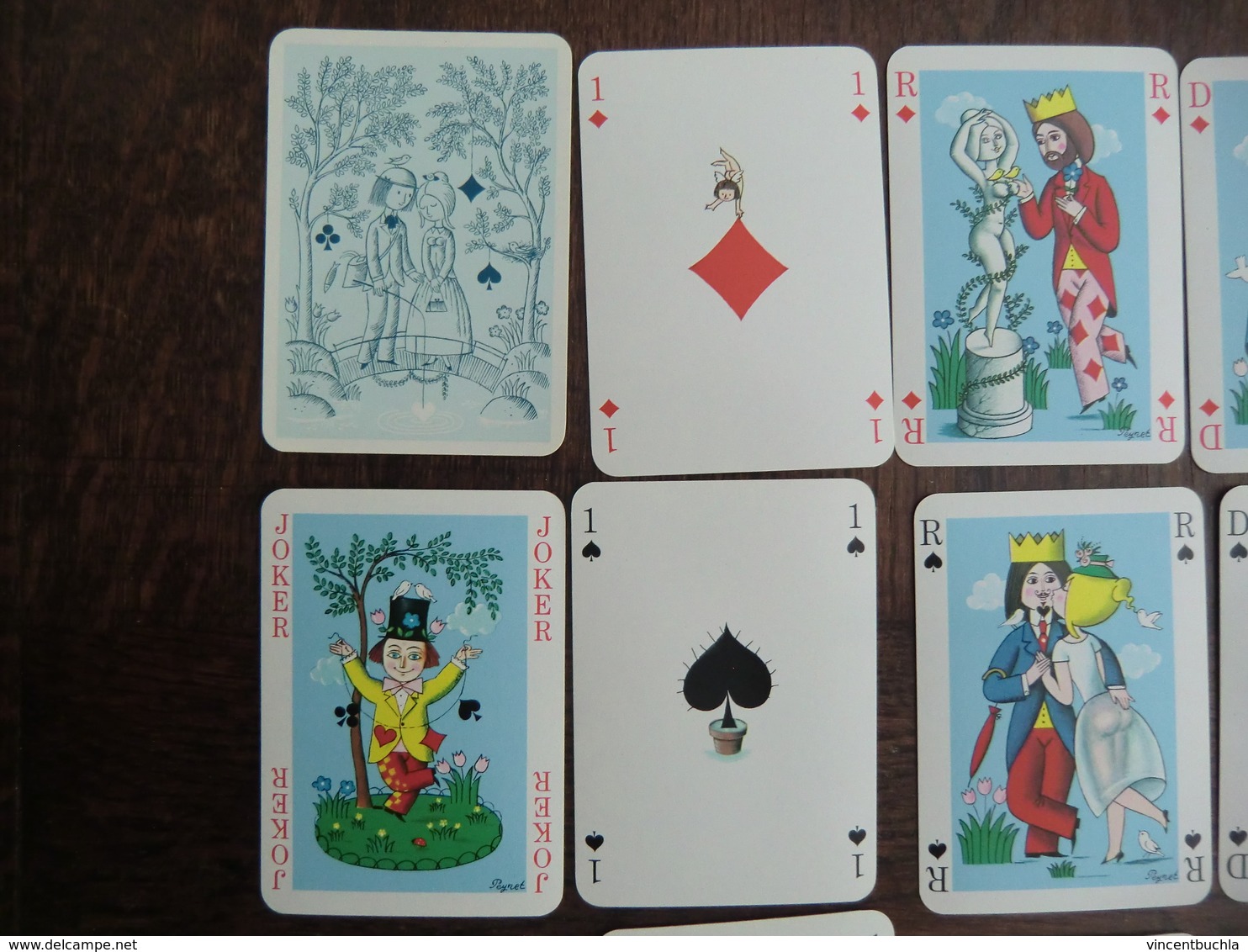 Jeu De 54 Cartes à Jouer Des Amoureux De Peynet Ediclub Rombaldi Parfait état Neuf En Boite Couleur Bleue - Cartes à Jouer Classiques