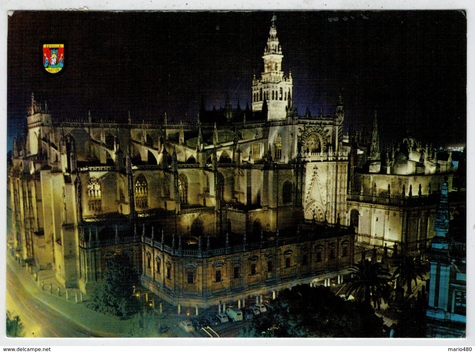 SEVILLA    LA  CATEDRAL  ILUMINADA           (VIAGGIATA) - Sevilla