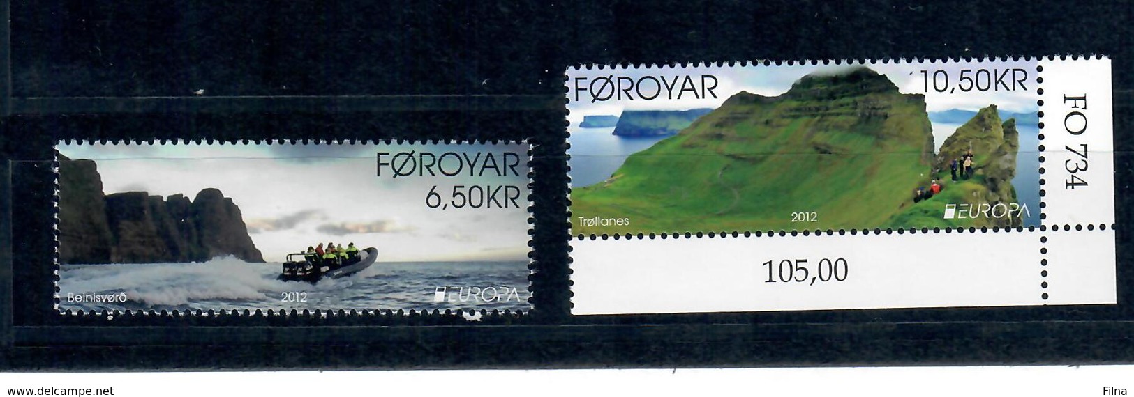 ISOLE FAROER - 2012 - EUROPA. VISITATE LE FAEROER. SERIE COMPLETA - MNH** - Isole Faroer