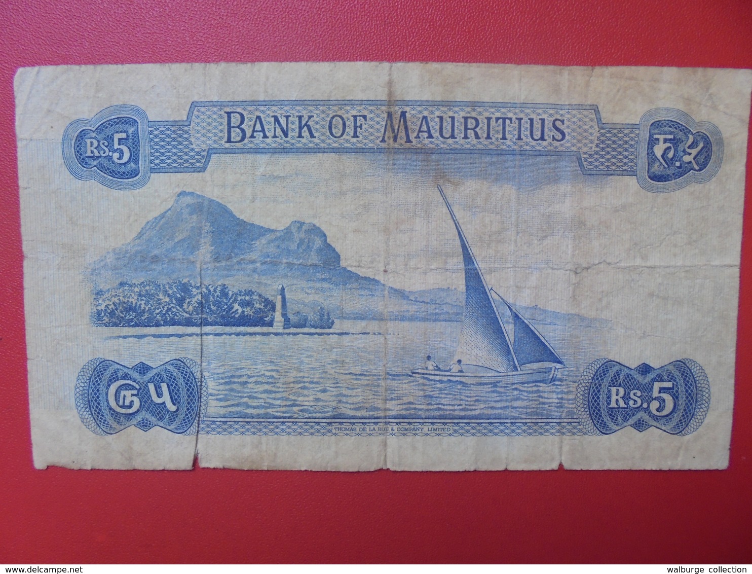 MAURITIUS 5 RUPEES 1967 SIGNATURE N°3 CIRCULER (B.5) - Mauritius