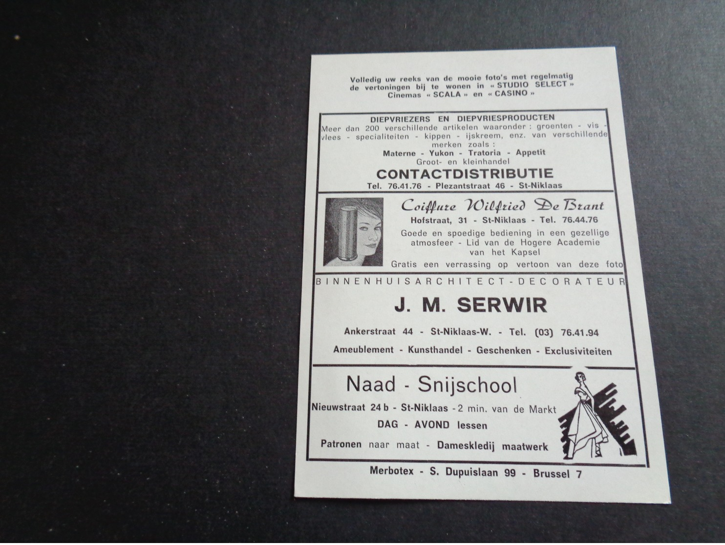 Artiste ( 264 )  Acteur  Cinéma  Ciné   Film  Bioscoopreclame Sint - Niklaas Reclame :    Gianna Maria Canale - Publicité Cinématographique